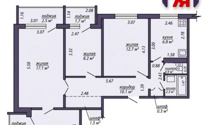 Купить 4-комнатную квартиру, Солигорск, Мира просп., 3/А. Фото 15