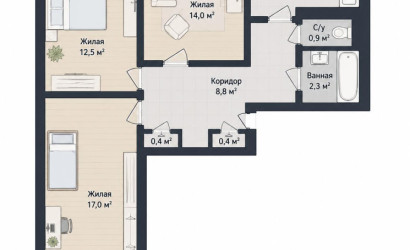 Купить 3-комнатную квартиру, Минск, Якубовского ул., 48/1 (Фрунзенский район)
