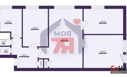 Купить 4-комнатную квартиру, Молодечно, Волынца ул., 2. Фото 1