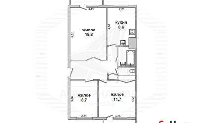 Купить 3-комнатную квартиру, Чернавчицы, , . Фото 13