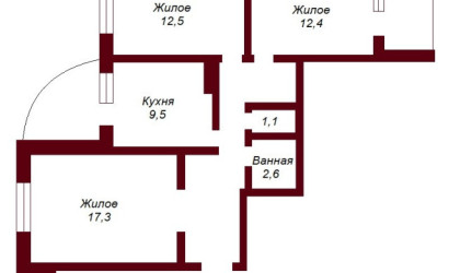 Купить 3-комнатную квартиру, Брест, ул. Сябровская, д. . Фото 13