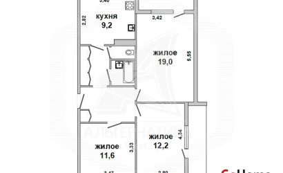 Купить 3-комнатную квартиру, Каменец, , . Фото 14