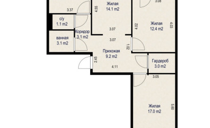 Купить 3-комнатную квартиру, Хатежино, Нижняя 9. Фото 20