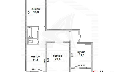 Купить 3-комнатную квартиру, Брест, Заводская, пер. Заводской 3-й. Фото 10