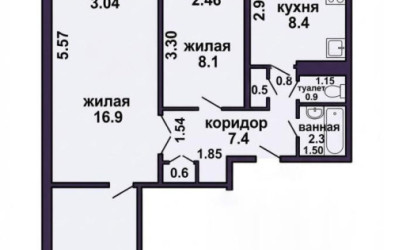 Купить 3-комнатную квартиру, Солигорск, Константина Заслонова ул., 79. Фото 21