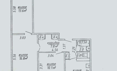 Купить 3-комнатную квартиру, Новополоцк, Молодежная ул., 142. Фото 18