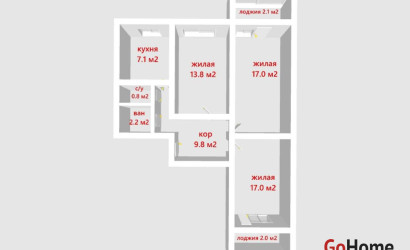 Купить 3-комнатную квартиру, Минск, Восточная ул., 30 (Советский район). Фото 28