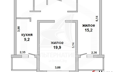 Купить 2-комнатную квартиру, Брест, Ковалево, ул. 28 Июля. Фото 12