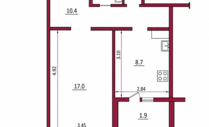Купить 1-комнатную квартиру, Гродно, Кабяка, 12/1. Фото 9