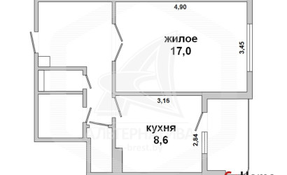 Купить 1-комнатную квартиру, Брест, Восток, ул. Орловская. Фото 9