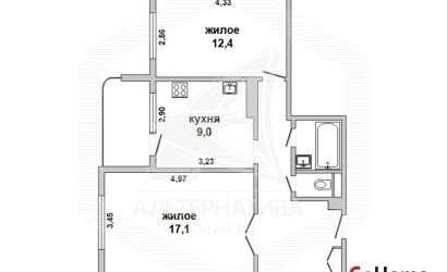 Купить 2-комнатную квартиру, Брест, Восток, ул. Орловская. Фото 13