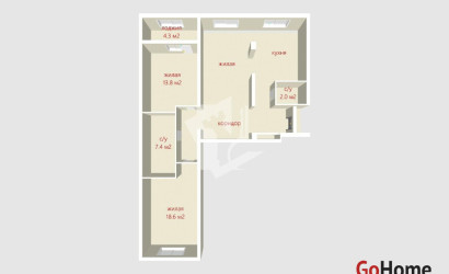 Купить 3-комнатную квартиру, , Скрыганова ул., 4/А (). Фото 28