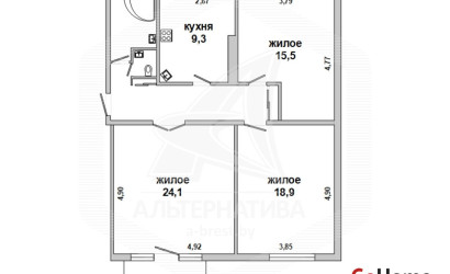 Купить 3-комнатную квартиру, Брест, Центр, ул. Советская. Фото 11