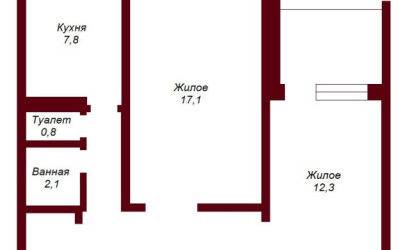 Купить 2-комнатную квартиру, Брест, наб. Скорины. Фото 12