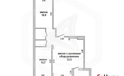Купить 3-комнатную квартиру, Брест, Ковалево, ул. Октябрьской Революции. Фото 30