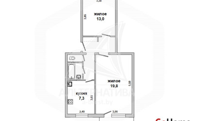 Купить 2-комнатную квартиру, Брест, Граевка, ул. Осипенко. Фото 1