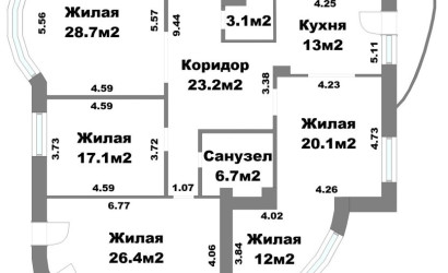 Купить 5-комнатную квартиру, Минск, Можайского ул., 49 (Советский район). Фото 26