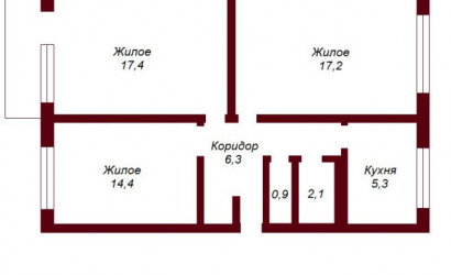 Купить 3-комнатную квартиру, Брест, ул. Московская, д. . Фото 9