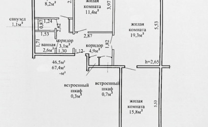  5-этаж.(58.9 м2), Могилев(Витебский просп., 9)