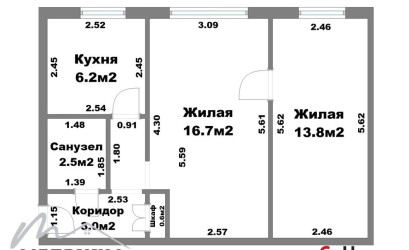 Купить 2-комнатную квартиру, Минск, Бирюзова ул., 19 (Фрунзенский район). Фото 14