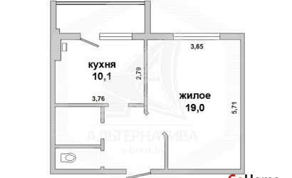 Купить 1-комнатную квартиру, Жабинка, , . Фото 1