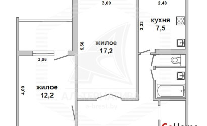Купить 2-комнатную квартиру, Брест, Восток, ул. Ленинградская. Фото 5