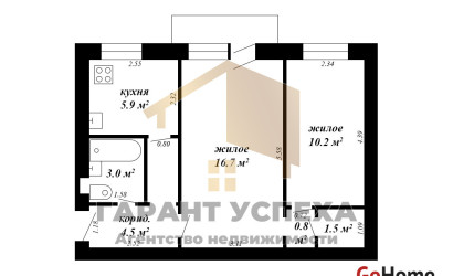 Купить 2-комнатную квартиру, Брест, наб. Франциска Скорины. Фото 9