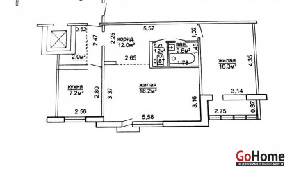 Купить 2-комнатную квартиру, Гродно, Соломовой, 80. Фото 11