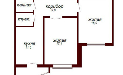Купить 2-комнатную квартиру, Брест, ул. Сябровская, д. . Фото 2