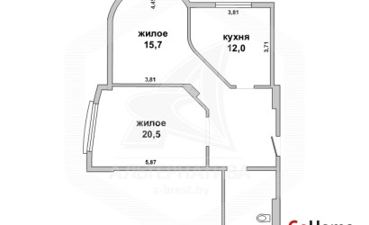 Купить 2-комнатную квартиру, Брест, Ковалево, ул. Октябрьской Революции. Фото 20