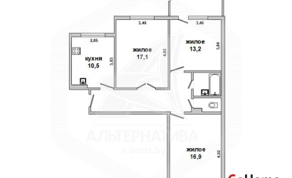 Купить 3-комнатную квартиру, Брест, Вулька, ул. Махновича. Фото 19