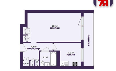 Купить 1-комнатную квартиру, Минск, Данилы Сердича, 76 (Фрунзенский район). Фото 14