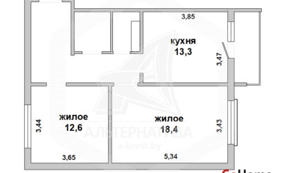 Купить 2-комнатную квартиру, Брест, Лт. рябцева, ул. Лейтенанта Рябцева. Фото 7