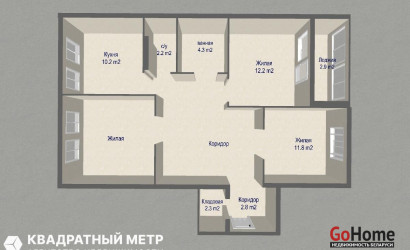 Купить 3-комнатную квартиру, Минск, Филимонова ул., 55/3 (Первомайский район). Фото 34