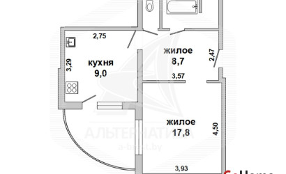 Купить 1-комнатную квартиру, Брест, Восток, ул. Московская. Фото 15