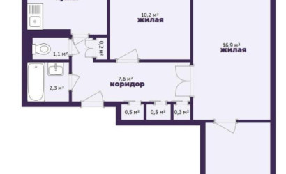 Купить 3-комнатную квартиру, Солигорск, Парковая ул., 20. Фото 27