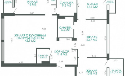 Купить 5-комнатную квартиру, Минск, Богдановича ул., 58/Б (Советский район). Фото 5