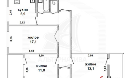 Купить 3-комнатную квартиру, Брест, Ковалево, ул. Суворова. Фото 19