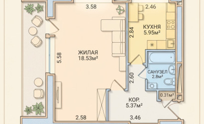 Купить 1-комнатную квартиру, Минск, Рокоссовского, 118(Ленинский район). Фото 2