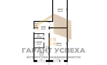Купить 2-комнатную квартиру, Брест, ул. МОПРа, д. . Фото 14