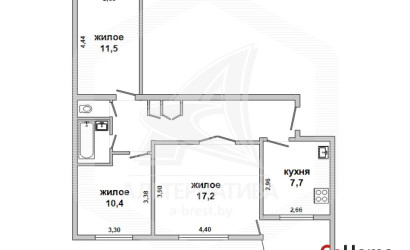 Купить 3-комнатную квартиру, , , . Фото 1