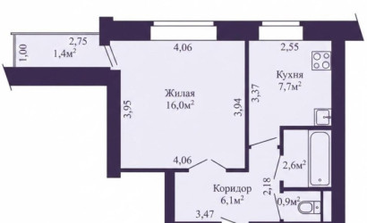Купить 1-комнатную квартиру, Минск, Солтыса ул., 44 (Партизанский район). Фото 13
