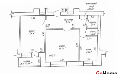 Купить 2-комнатную квартиру, Речица, Достоевского ул., д.27. Фото 15