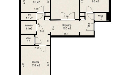 Купить 3-комнатную квартиру, Минск, Космонавтов ул., 38 (Московский район). Фото 23