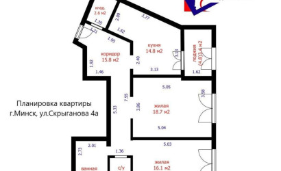 Купить 2-комнатную квартиру, Минск, Скрыганова ул., 4/а (Фрунзенский район). Фото 36