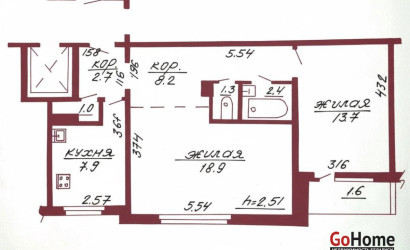 Купить 2-комнатную квартиру, Гродно, Гая, 25. Фото 12