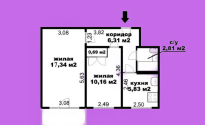 Купить 2-комнатную квартиру, Минск, Партизанский просп., 49 (Партизанский район). Фото 15
