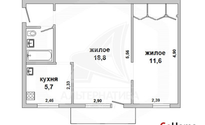 Купить 2-комнатную квартиру, Белоозерск, , . Фото 9