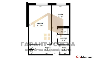 Купить 1-комнатную квартиру, Брест, ул. Орловская, д. . Фото 16