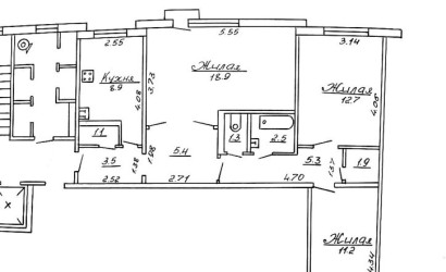  9-этаж.(58 м2), Гродно(Поповича, д. 30)